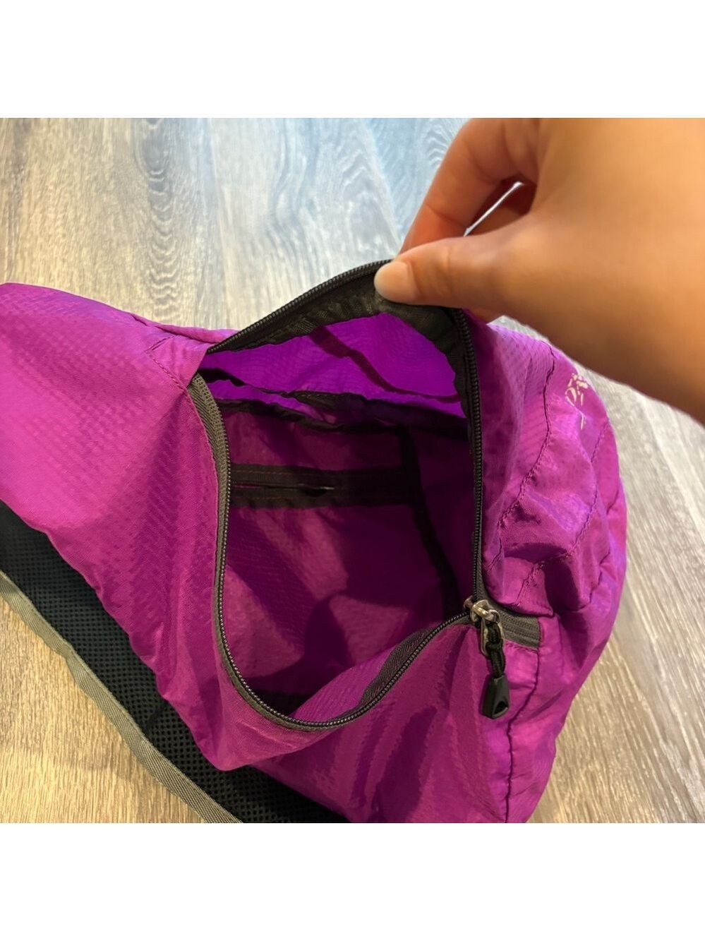 Vibrant Purple Crossbody Sling Backpack by Aonijie - Picture 3 of 5